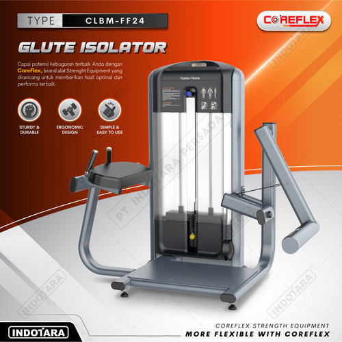 [EZM.1010310] Coreflex Fitness Glute Isolator Machine CLBM-FF24 Weight Stack 70Kg