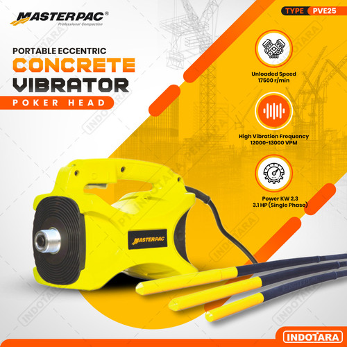 [EZM.1010323] Mesin Vibrator Elektrik Beton Mesin Pemadat Beton Masterpac PVE25