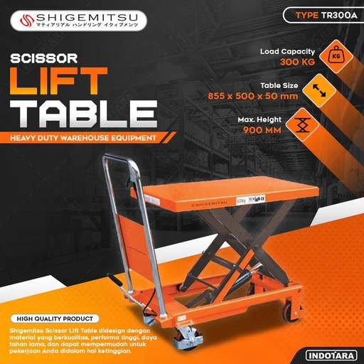 [EZM.1010325] Scissor Lift Table 300kg Shigemitsu - TR300A