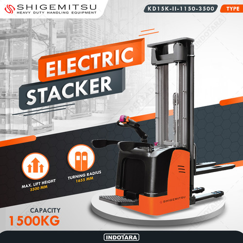 [EZM.1010358] Electric Stacker 1.5 Ton KD15K-II-1150-3500 - Shigemitsu