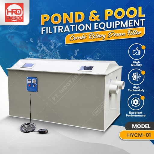 [EZM.1010394] Sistem Filter Drum Kombinasi Kolam Ikan & Kolam Renang HORBO HYCM-01