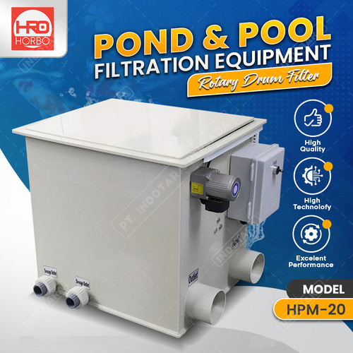 [EZM.1010400] Sistem Filter Drum Kombinasi Kolam Ikan & Kolam Renang HORBO HPM-20