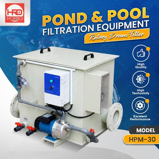 [EZM.1010401] Sistem Filter Drum Kombinasi Kolam Ikan & Kolam Renang HORBO HPM-30