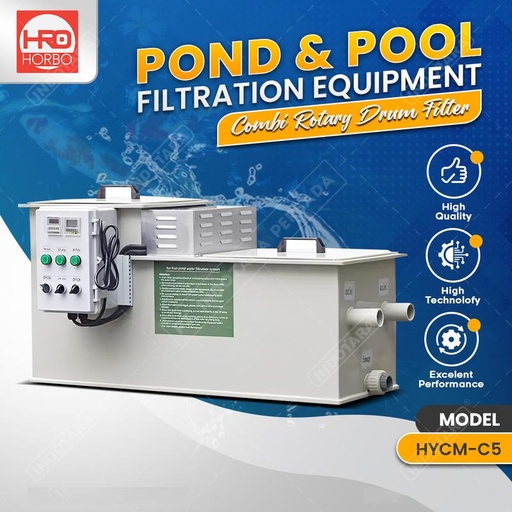 [EZM.1010402] Sistem Filter Drum Kombinasi Kolam Ikan Dan Renang HORBO HYCM-C5