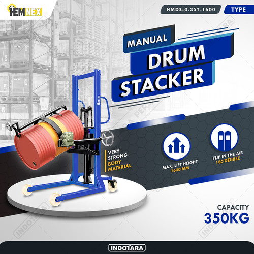 [EZM.1010403] Hemnex Manual Drum Stacker with Scale Function 350 Kg HMDS-0.35T-1600