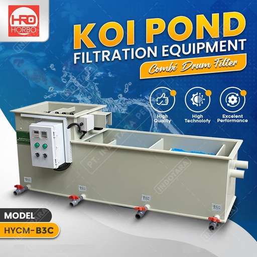 [EZM.1010406] Sistem Filter Drum Kombinasi Peternakan Ikan Koi - HORBO
