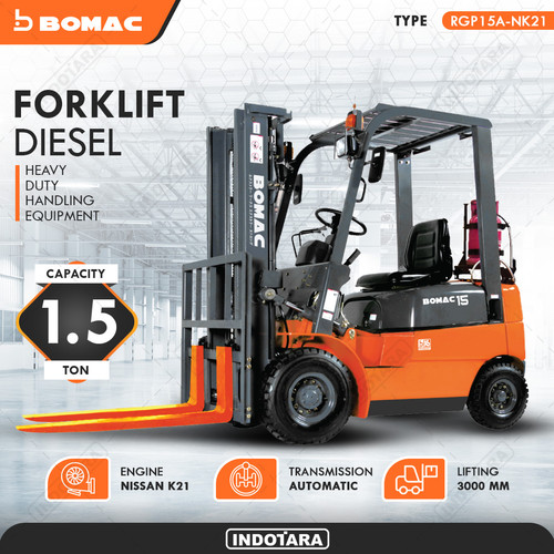[EZM.1010414] Bomac Forklift Gasoline Dan LPG 1.5 Ton - RGP15A-NK21