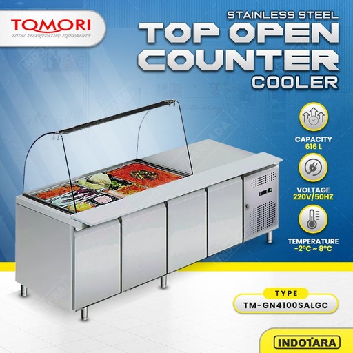 [EZM.1010424] Chest Top Open Refrigerator Tomori TM-GN4100SALGC Kapasitas 616 Liter