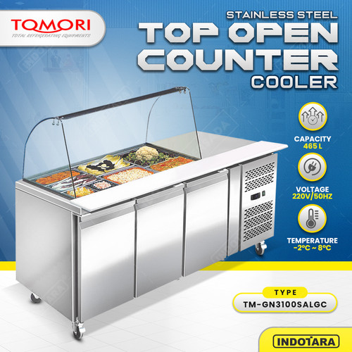 [EZM.1010425] Chest Top Open Refrigerator Tomori TM-GN3100SALGC Kapasitas 465 Liter