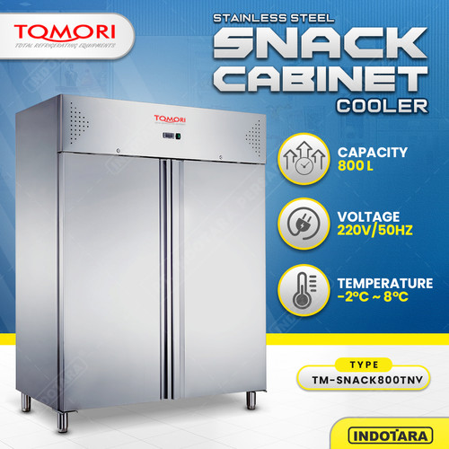 [EZM.1010428] Kulkas Lemari Pendingin Side by Side Snack / Makanan Ringan Tomori Cabinet Cooler TM-SNACK800TNV
