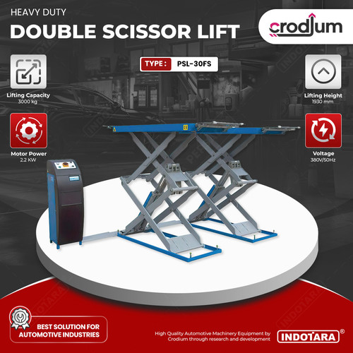 [EZM.1010439] Meja Angkat Dongkrak Lift -Double Scissor Lift CRODIUM