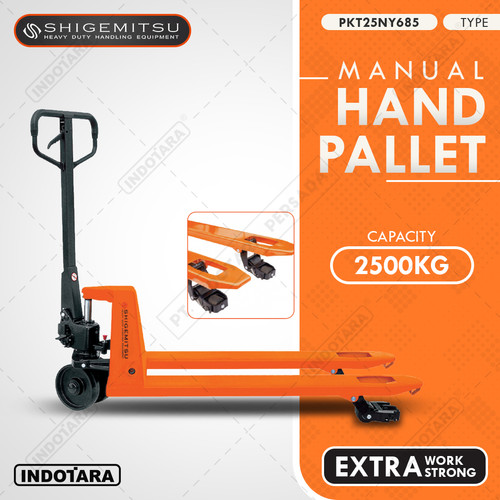 [EZM.1010504] Shigemitsu Hand Pallet PKT25NY685 - Nylon Wheel