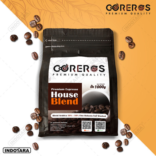[EZM.1010519] Biji Kopi Susu Arabika 50% Robusta 50% Coreros House Blend