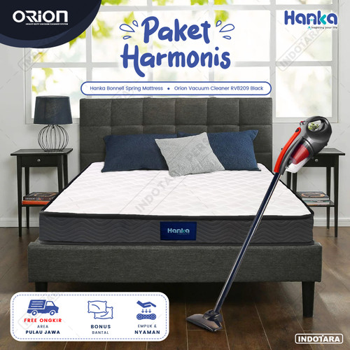 [EZM.1010536] Paket Harmonis 37-42 - Kasur Spring Bed SOFT & Vacuum Cleaner RV8209 Hitam