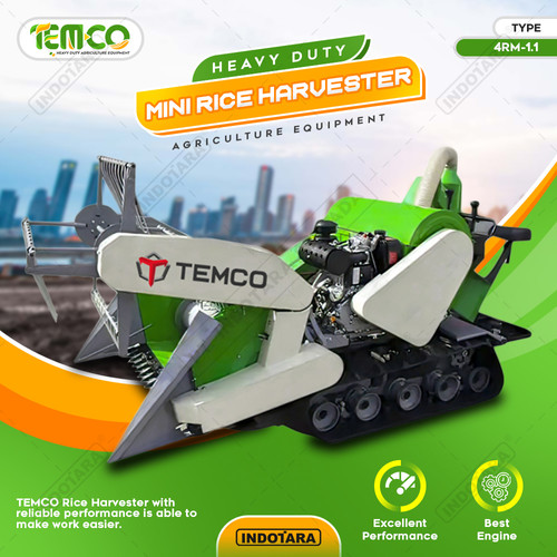 [EZM.1010546] Mesin Panen Padi Mini / Mini Rice Harvester Temco 4RM-1.1