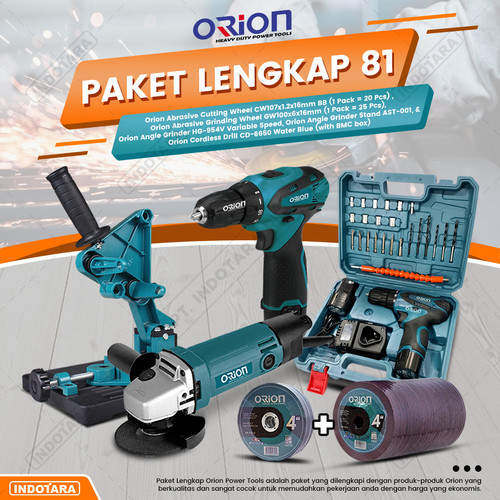 [EZM.1010555] Paket Lengkap 81 - Gerinda Tangan HG954V - Mesin Bor Tangan CD6650
