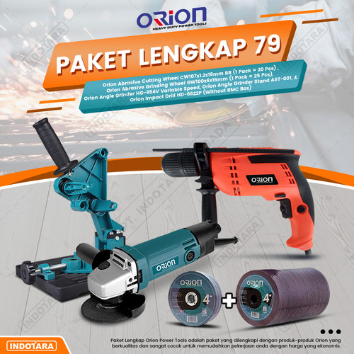 [EZM.1010557] Paket Lengkap 79 - Gerinda Tangan HG954V - Mesin Bor Tangan HD6622P