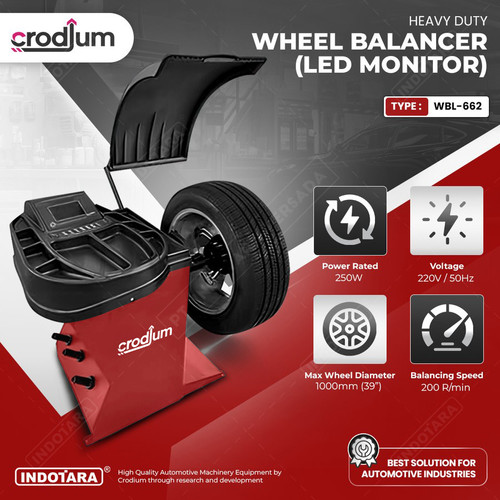 [EZM.1010566] Wheel Balancer LCD Monitor CRODIUM Mesin Balancing Ban Roda Mobil