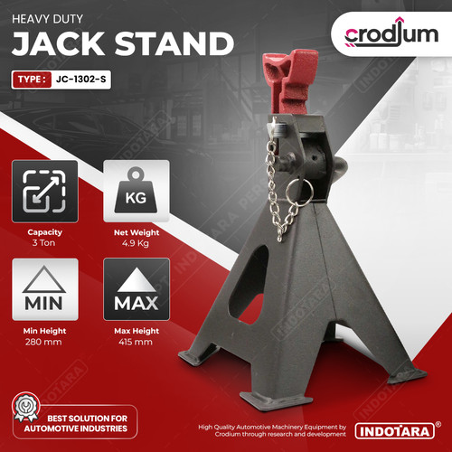 [EZM.1010569] Jack Stand Mobil 2, 3 & 6 Ton Tahanan Dongkrak CRODIUM - Hitam
