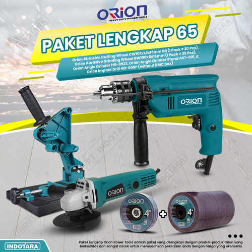 [EZM.1010579] Paket Lengkap 65 - Gerinda Tangan HG9523 - Mesin Bor Tangan HD600P