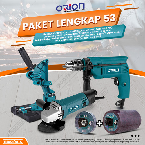 [EZM.1010595] Paket Lengkap 53 - Gerinda Tangan HG954 - Mesin Bor Tangan HD600P