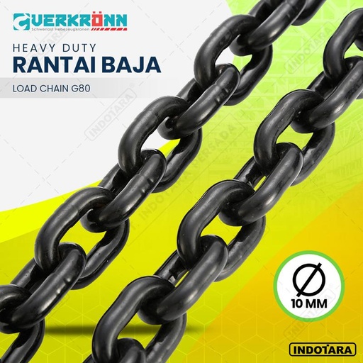 [EZM.1010622] Rantai Baja / Load Chain Alloy G80 10mm Verkronn