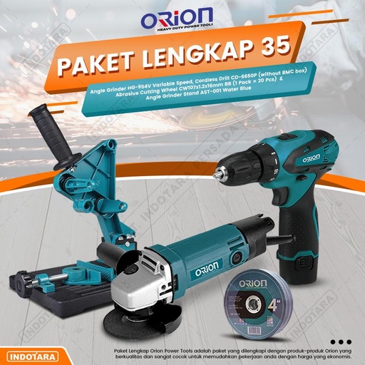 [EZM.1010625] Paket Lengkap 35 - Gerinda Tangan HG954V - Mesin Bor Tangan CD6650P