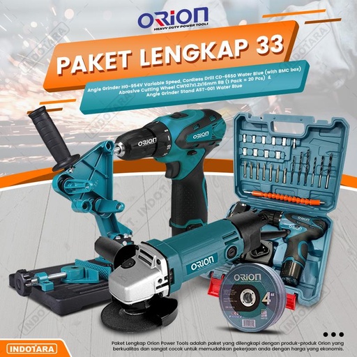 [EZM.1010627] Paket Lengkap 33 - Gerinda Tangan HG954V - Mesin Bor Tangan CD6650