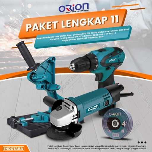 [EZM.1010656] Paket Lengkap 11 - Gerinda Tangan HG954 - Mesin Bor Tangan CD6650P