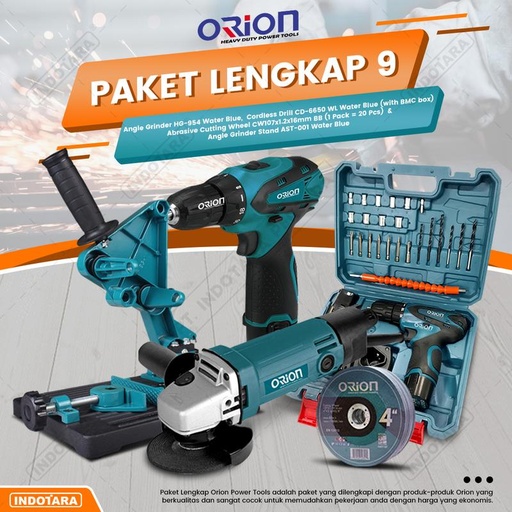 [EZM.1010658] Paket Lengkap 9 - Gerinda Tangan HG954 - Mesin Bor Tangan CD6650