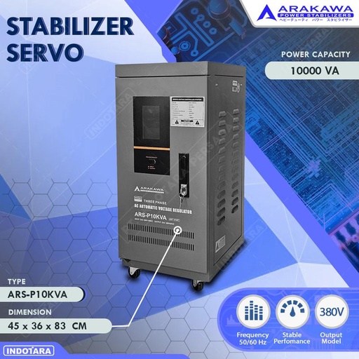 [EZM.1010671] Stabilizer Arakawa 10 - 20 KVA Servo Motor/Soft Start/Regulator