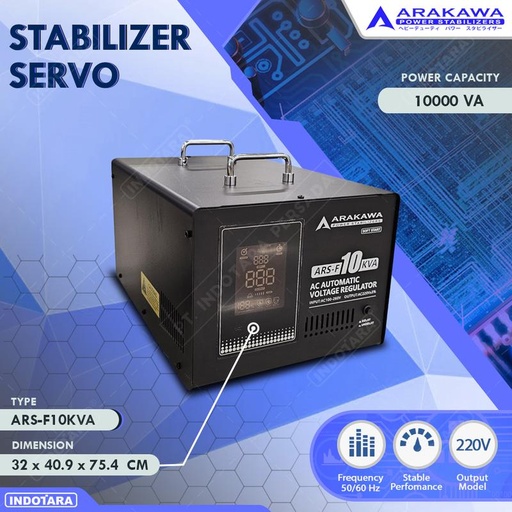 [EZM.1010672] Stabilizer Arakawa 2 - 10 KVA Servo Motor/Soft Start/Regulator