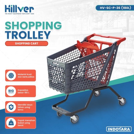 [EZM.1010677] Trolley Belanja Troli Supermarket 180 Liter Hillver
