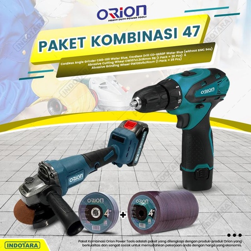 [EZM.1010683] Paket Kombinasi 47 - Gerinda Tangan CAG100 - Mesin Bor Tangan CD6650P