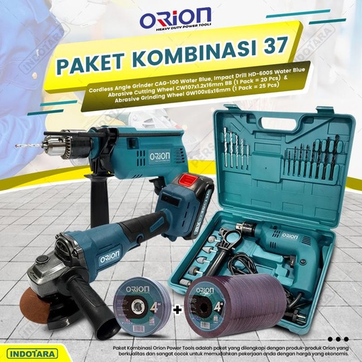[EZM.1010694] Paket Kombinasi 37 - Gerinda Tangan CAG100 - Mesin Bor Tangan HD600S