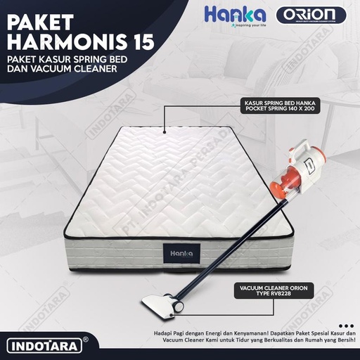 [EZM.1010698] Paket Harmonis 13-18 - Kasur Spring Bed POCKET & Vacuum Cleaner RV8228