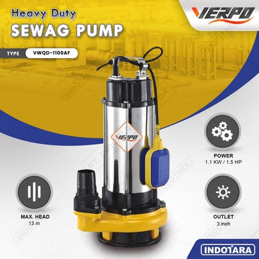 [EZM.1010717] Pompa Celup VERPO Heavy Duty Sewage Submersible Pump