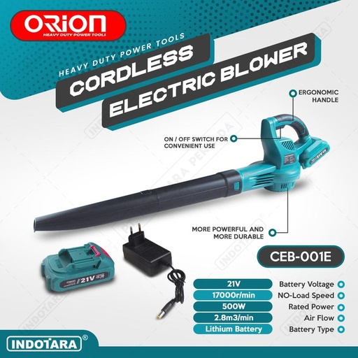 [EZM.1010732] Mesin Blower 21V Baterai Lithium - Orion Cordless Electric Blower