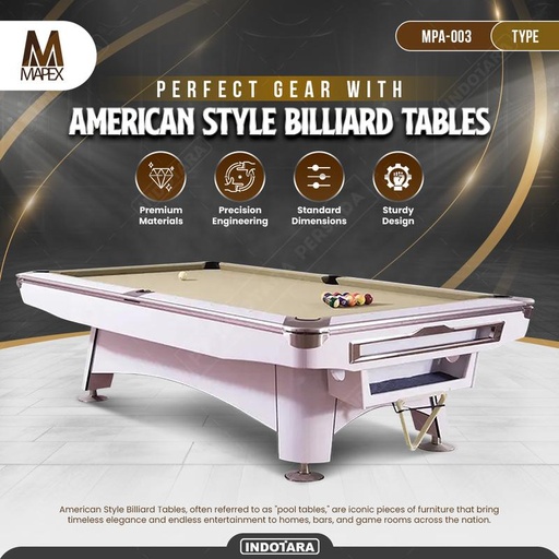 [EZM.1010757] Meja Billiard MAPEX Concorrenza 9 ft MPA-003 - Meja Bilyar/Meja Biliar