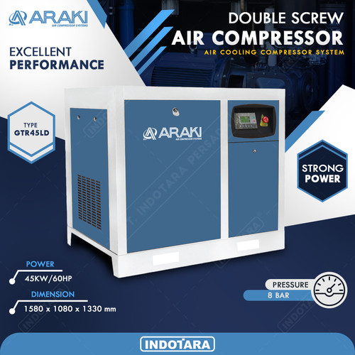 [EZM.1010758] Araki Heavy Duty Screw Compressor 160KW/210HP 13Bar GTR45LD