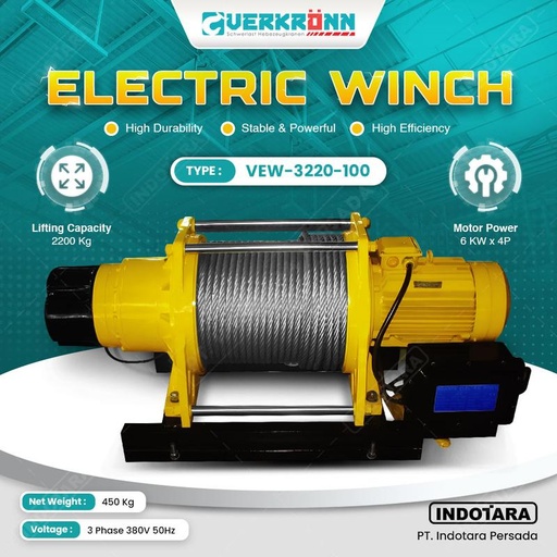 [EZM.1010771] Verkronn Electric Winch Tipe VEW-3220-100 - VEW-3320-100 2.2 & 3.2 Ton