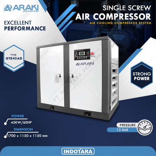 [EZM.1010775] Araki Heavy Duty Screw Compressor  45KW/60HP 13Bar GTR45AD
