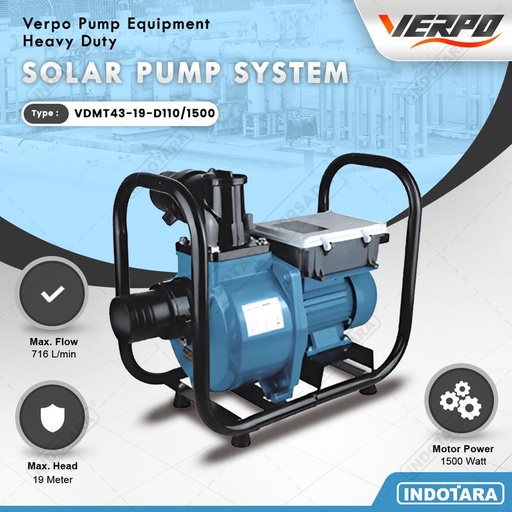 [EZM.1010785] Mesin Pompa Air Sawah Irigasi Verpo Solar Pump System - Trailer Pump