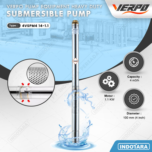 [EZM.1010786] Pompa Air Submersible Satelit Verpo 4 Inchi - 4VSPM4 14-1.1