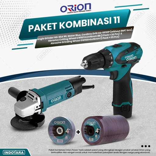 [EZM.1010789] Paket Kombinasi 11 - Gerinda Tangan HG954 - Mesin Bor Tangan CD6650P