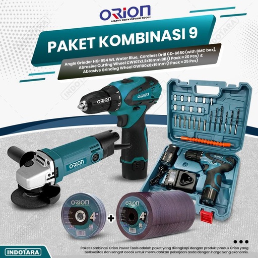 [EZM.1010791] Paket Kombinasi 9 - Gerinda Tangan HG954 - Mesin Bor Tangan CD6650