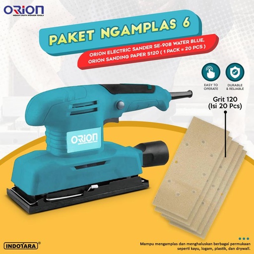 [EZM.1010798] Paket Ngamplas 4-6 - Orion Electric Sander SE-90B - Water Blue