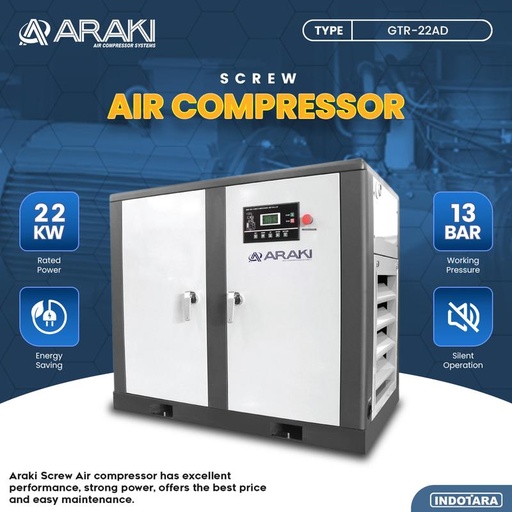 [EZM.1010809] ARAKI Screw Compressor GTR22AD LW 13 Bar