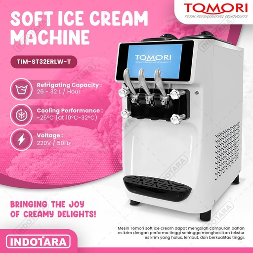 [EZM.1010853] Tomori Mesin Soft Es Krim Desktop - Soft Ice Cream Machine Desktop