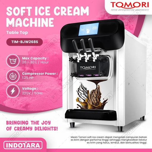 [EZM.1010857] Tomori Mesin Soft Es Krim - TIM-BJW268C Table Top